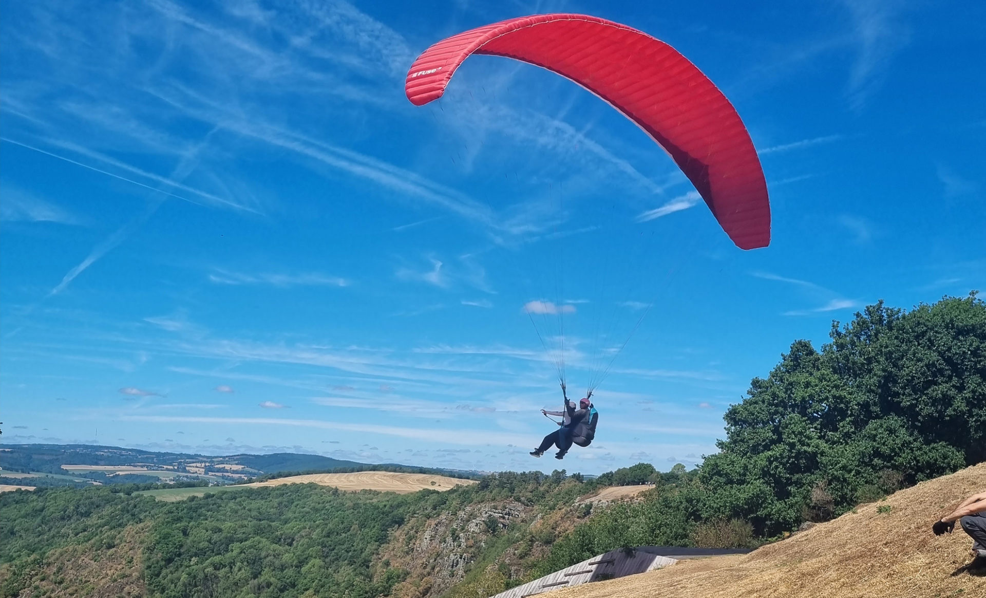 bapteme de l air en parapente decollage saint omer