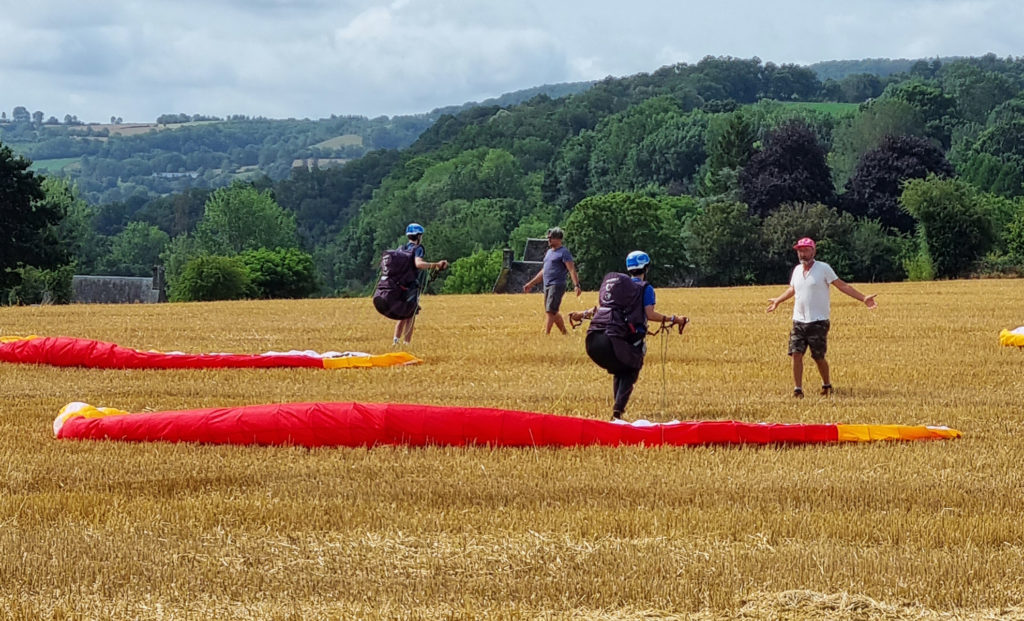 stage parapente initiation débutant gonflage