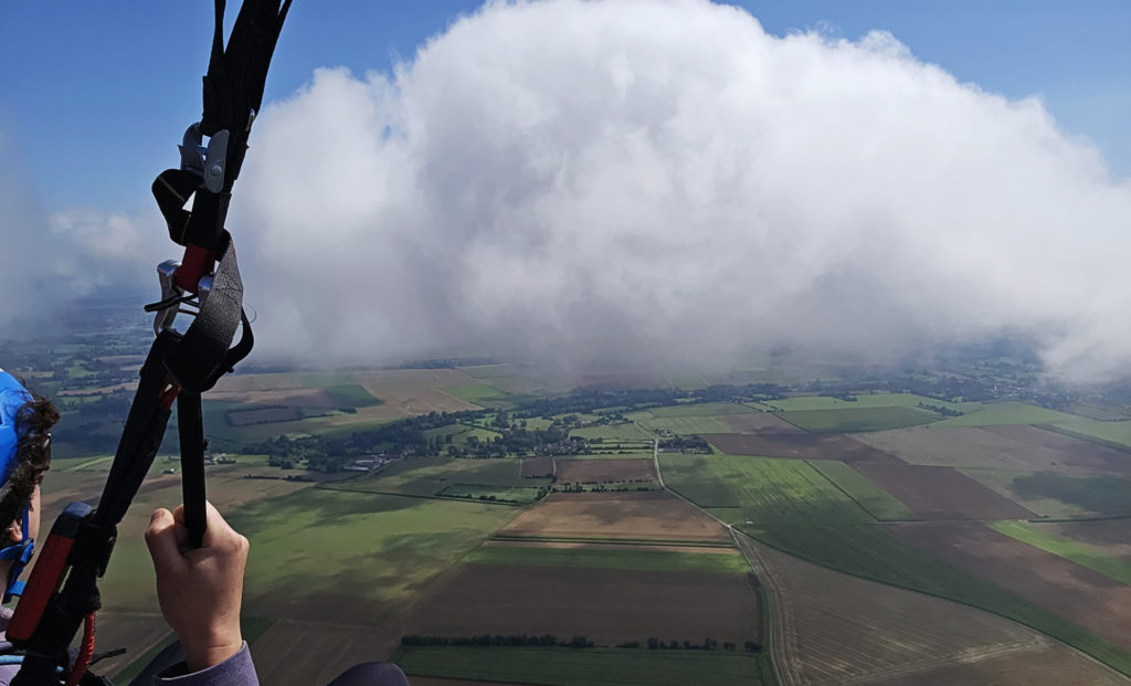 parapente tandem nuage