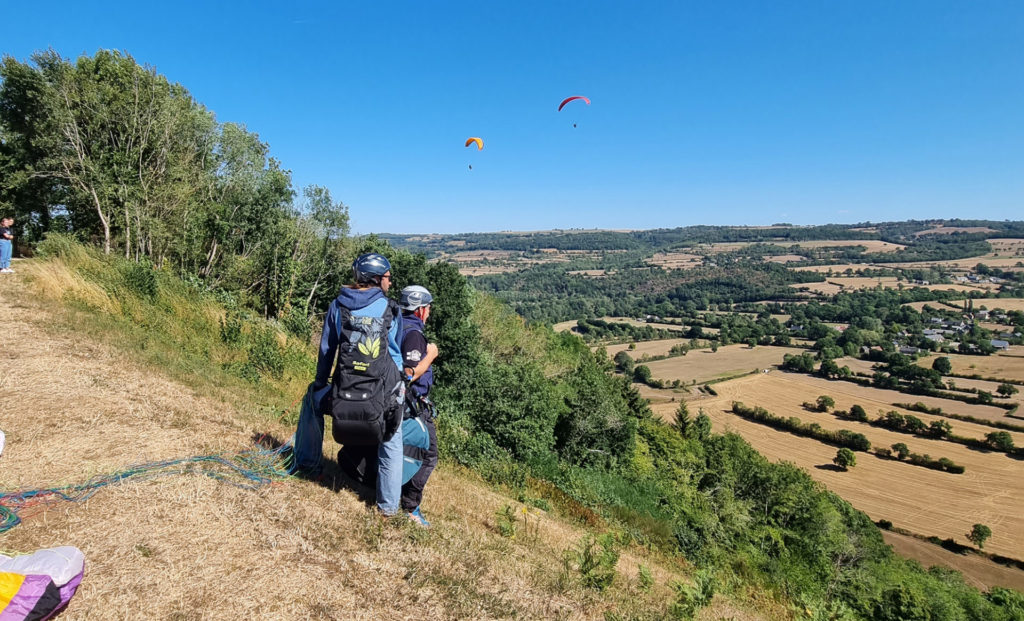 décollage parapente Site de Saint Marc d'Ouilly