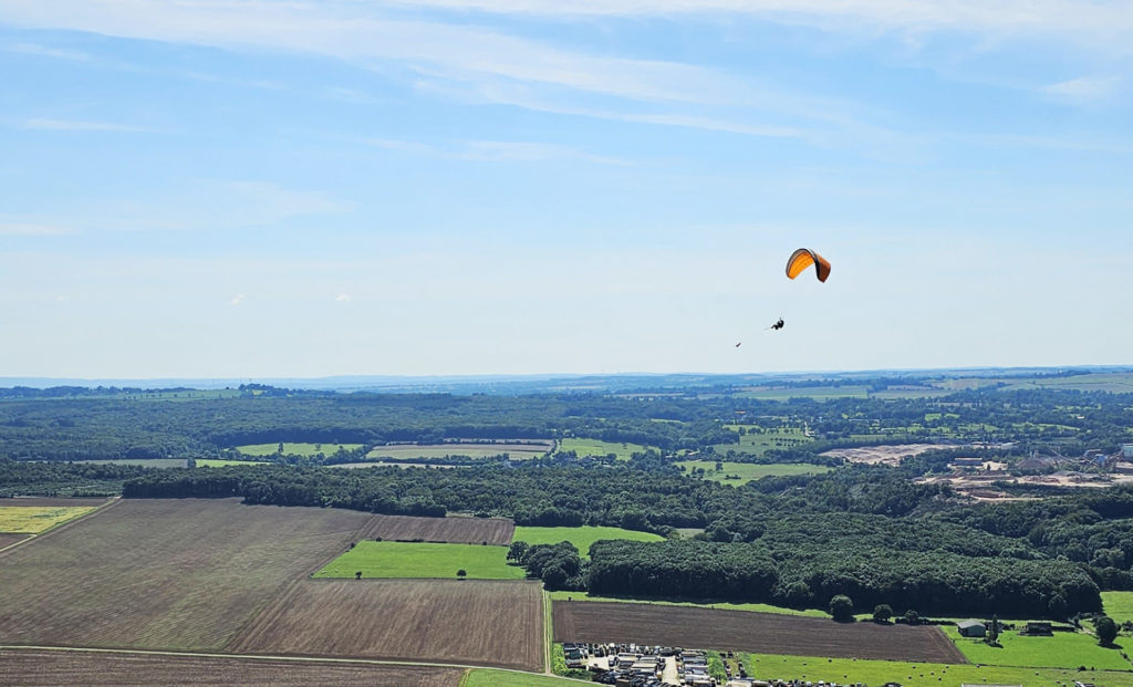 vol en hauteur treuil parapente tandem